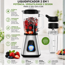 [Compre 2 e Pague 1] Liquidificador Multifuncional Lumax com Jarra de Vidro + BRINDE: Porta-Temperos Vertical com 16 Potes – ÚLTIMAS UNIDADES!