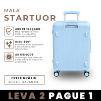 [LEVE 2 PAGUE 1] Mala de Viagem StarTuor em ABS com Rodinhas 360° Alça Ajustável e Fechamento com Senha