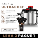 [Leve 2 Pague 1] Panela de Pressão Ultrachef de 3 Camadas de Aço Inoxidável com Alças de Borracha | + BRINDES: Kit de Utensílios de Cozinha.