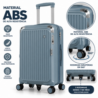 [LEVE 2 PAGUE 1] Mala de Viagem Travel em ABS com Rodinhas 360° Alça Ajustável e Fechamento com Senha